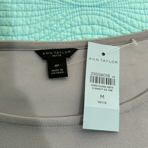 Ann Taylor top with pleated accents - Picture 2 of 6